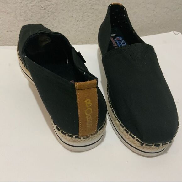 New BOBS From Skechers Women's Size 10 Shoe with Memory Foam Black Canvas Flats - Picture 9 of 12